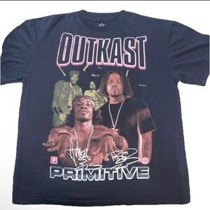 Primitive Black OutKast Graphic Tee with Pink Accents